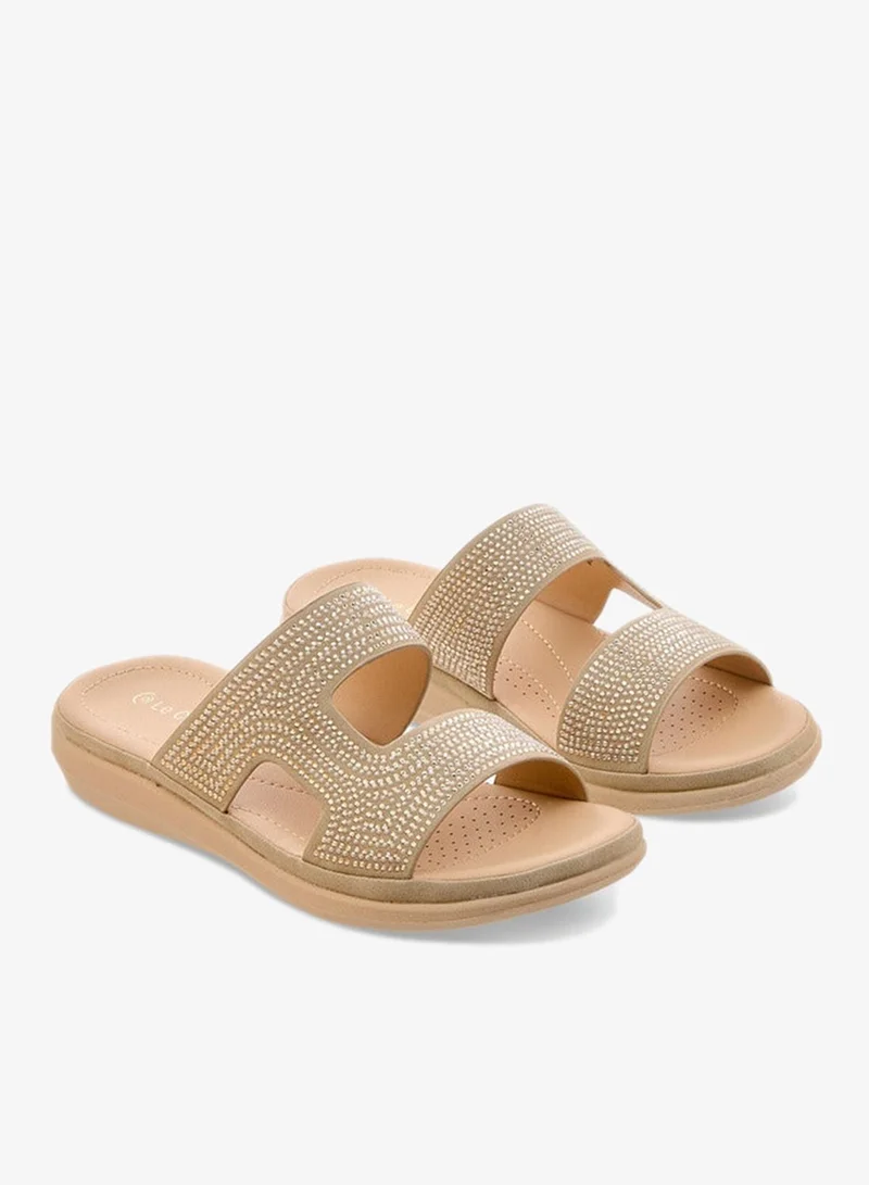 Le Confort Embellished Slip-On Sandals