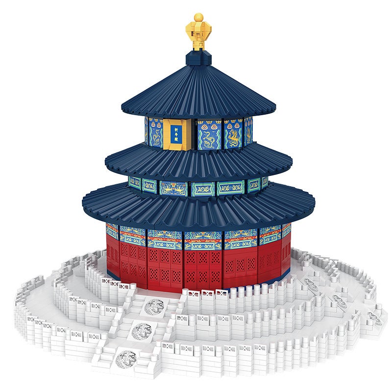 Temple of Heaven Large Building Blocks Set with Mortise and Tenon - Image 4