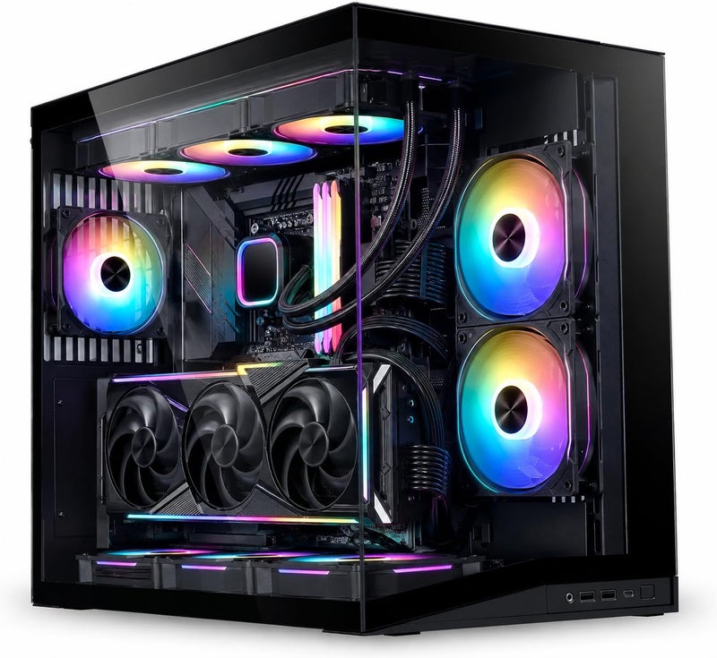 كمبيوتر ألعاب VortX – معالج Core i5-12400F، بطاقة رسومات RTX 5050 8GB، ذاكرة وصول عشوائي 16GB DDR4، قرص تخزين 1TB SSD، لوحة أم H610، مزود طاقة 650W، تبريد هوائي، نظام تشغيل Windows 11 Pro، هيكل ألعاب RGB