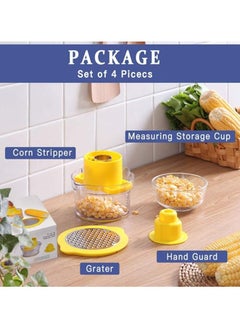 Generic Corn Stripper Peeler  Stainless Steel Blade for Quick Kernels Removal  Easy-to-Use Kitchen Tool for Corn Cob Stripping | Durable, Ergonomic Design  Ideal for Fresh, Cooked, or Grilled Corn  - Image 2