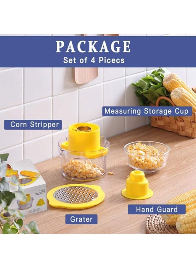 Generic Corn Stripper Peeler  Stainless Steel Blade for Quick Kernels Removal  Easy-to-Use Kitchen Tool for Corn Cob Stripping | Durable, Ergonomic Design  Ideal for Fresh, Cooked, or Grilled Corn  - Image 2
