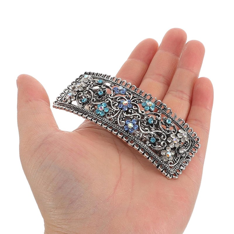 2pcs Retro Hair Barrettes for Women Non-slip Rectangle Spring Hair Clips for Styling Sectioning and Everyday Use - Image 4