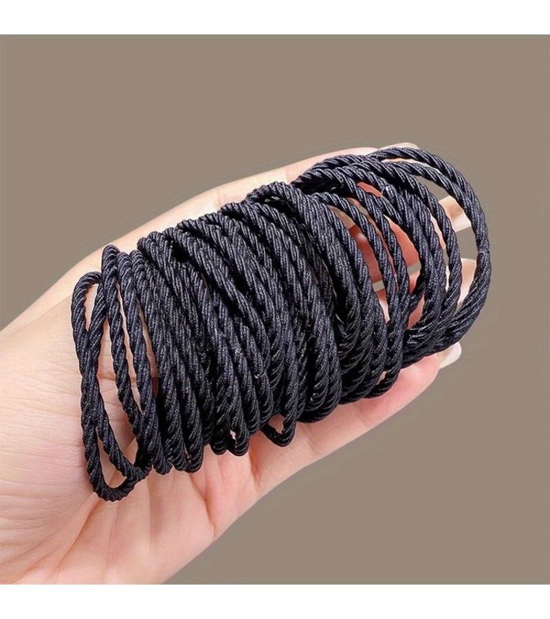 130 Brown Seamless Hair Ties Non Slip Elastic Bands Simple Versatile - Image 3