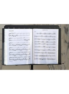 Music Sheet File Paper Folder Documents File Paper Storage Blank Sheet Organizer Folder Holder Plastic. A4 Size, 40 Pockets Music Themed Storage Folder Black  - Image 4