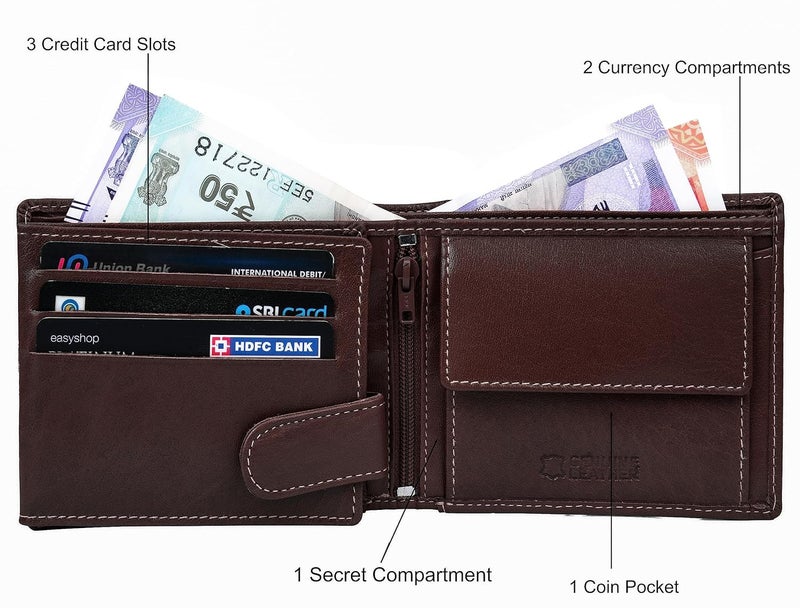 URBANFOREST محفظة أوليفر أنيلين جلد بني للرجال - Image 3