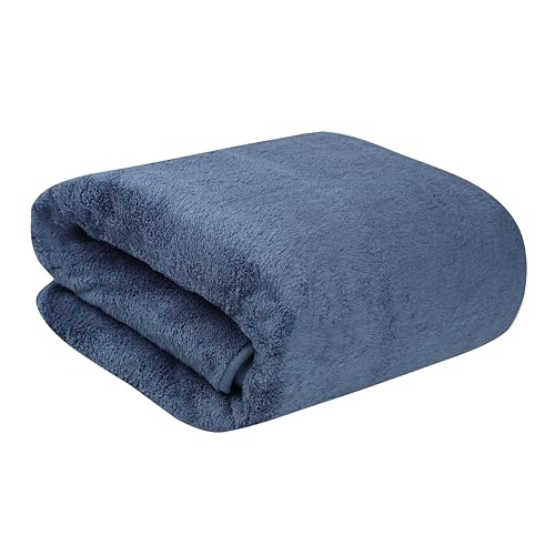 Fezora®Large Bath Towels for Men & Women | Microfiber Bath Towel | Soft, Absorbent, Quick-Dry Towel(Pack of 1, Dark Blue) - Image 1