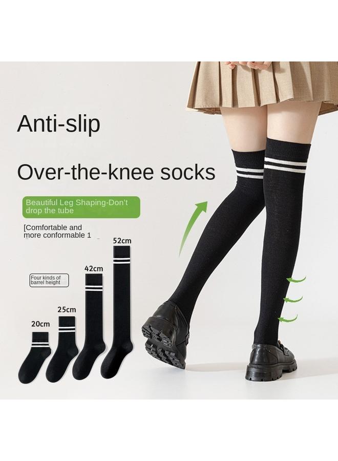 Bluejw Socks Women's Slim Over-the-Knee Socks Leg Pressure Spring And Autumn Thin Academic Style JK Stockings Women's High Tube Skinny Leg Socks  - Image 2