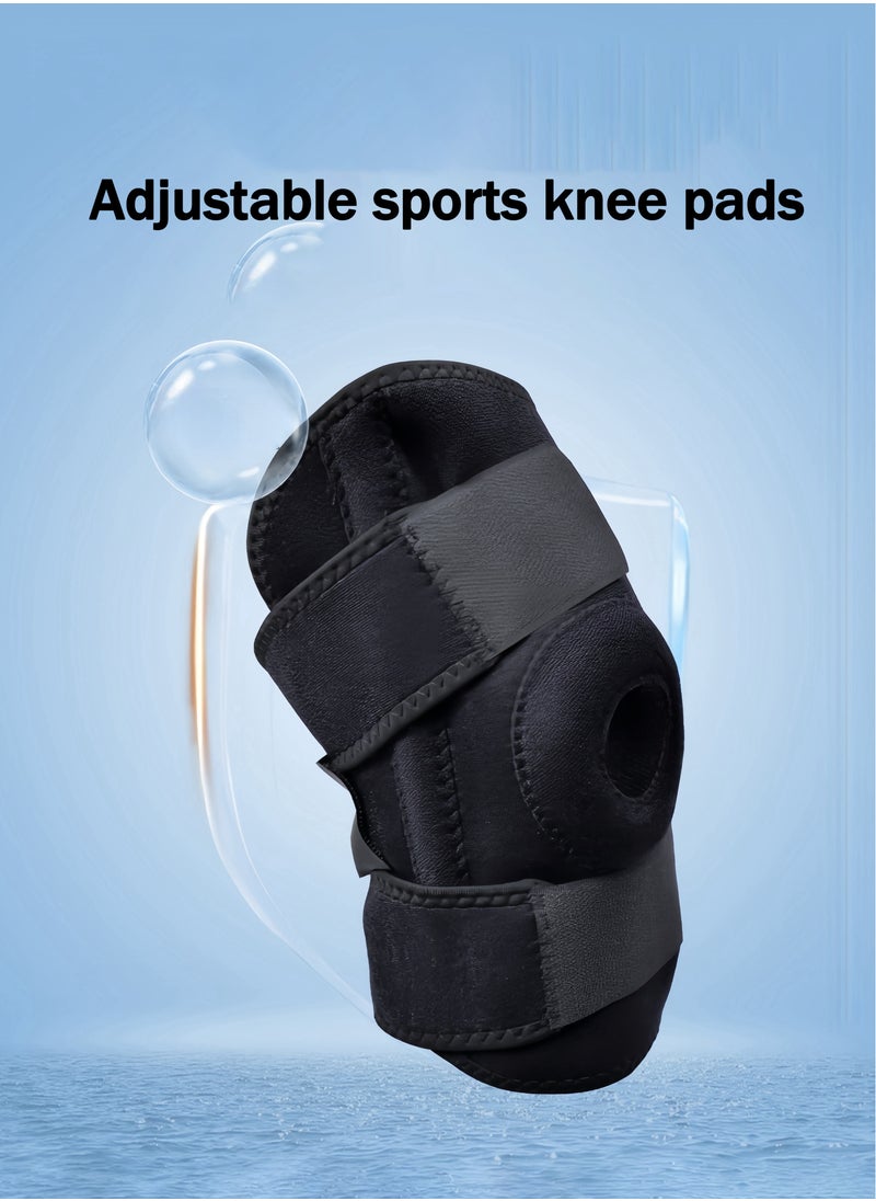 Yc Support - Professional Knee Support Brace for Gym & Sports - Adjustable Compression Knee Pad for Pain Relief, Arthritis & Injury Recovery (Black, Breathable & Anti-Slip) - Image 1