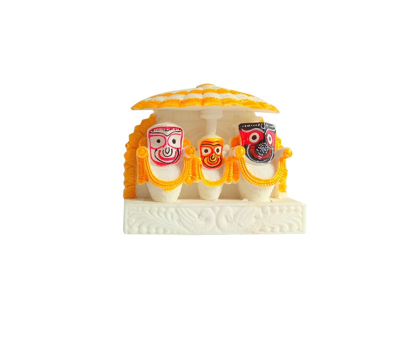 Kuduro Stone Idol Lord Jagannath balaram subhadra 3 x 3 Inch Multicolour, 1 Piece - Image 5