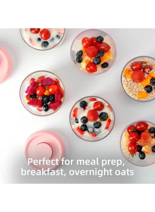 Ankou 400ml Meal Prep Container Set of 4 Pink Tritan Plastic Food Storage Containers with Lids, Airtight Leakproof Pop Top Lid Bowl for Breakfast Leftovers - Image 4