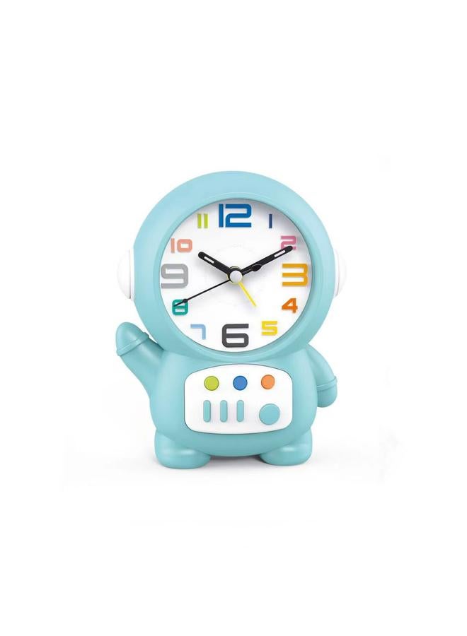 الأزرق جي دبليو مصباح منبه رائد فضاء جديد يدمج ساعة الكرتون ، يستيقظ الطلاب لتعلم مصابيح LED بجانب السرير - Image 1