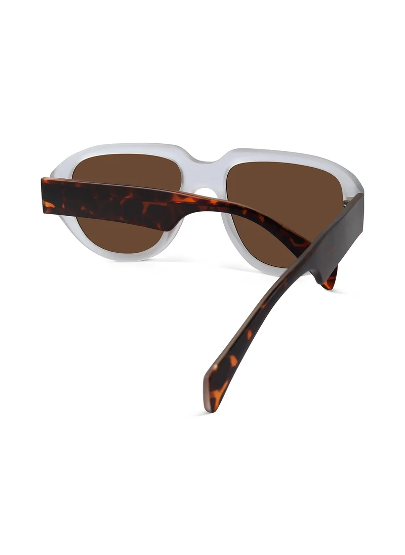 Woggles Red Pappy Lumivista Translucent Oversized Sunglasses