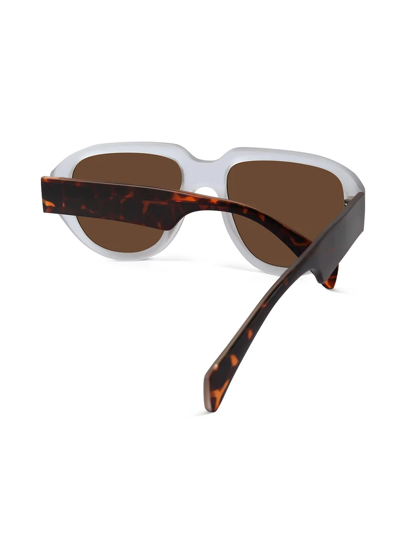 Woggles Red Pappy Lumivista Translucent Oversized Sunglasses