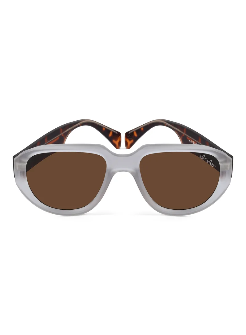 Woggles Red Pappy Lumivista Translucent Oversized Sunglasses