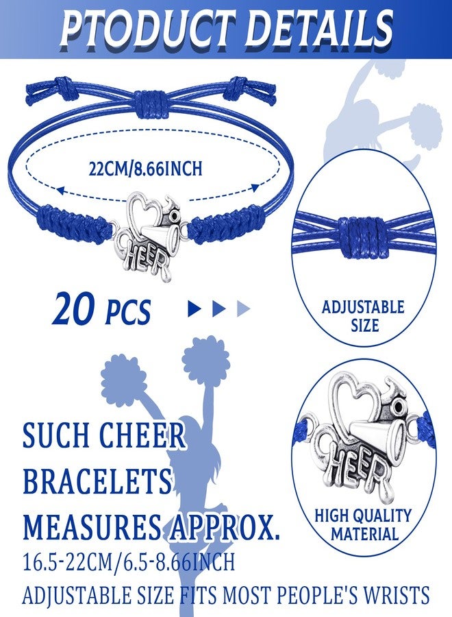 سوريو مجموعة هدايا التشجيع من Sureio، 48 قطعة، تتضمن 24 سوارًا للتشجيع و24 سلسلة مفاتيح للتشجيع، مناسبة لحقائب الظهر وحقائب اليد وهدايا الحفلات وإكسسوارات التشجيع بالجملة (أزرق). - Image 3