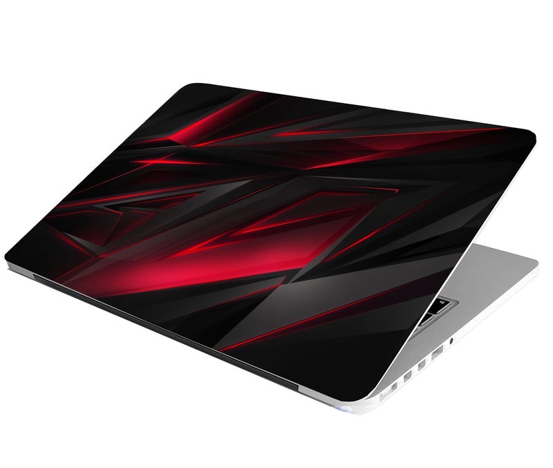 BAEYE Full Laptop Skin Stickers HD Quality Sticker for Laptops Upto 15.6" (Dustproof|Waterproof|Scratchproof|Reusable) - BE RED Stroke FL3 - Image 2