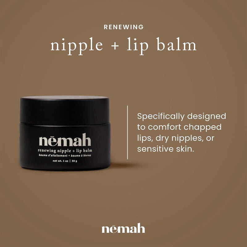 Nemah - Organic Balm, Cream Safe for Breastfeeding - 2-in-1 Butter & Lip Balm, Nursing Balm - Non-Greasy, Vegan, & Cruelty-Free - 1 oz. - Image 2