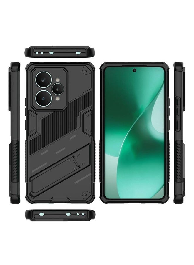 general Case Compatible with Realme 15 Pro 5G Case, 2 in 1 Armor Rugged Shockproof TPU Hybrid Hard PC Protective Cover Built-in Foldable Hidden Stand Kickstand Shell - Image 2