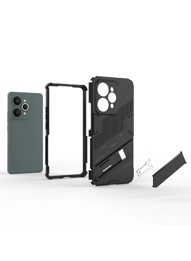 general Case Compatible with Realme 15 Pro 5G Case, 2 in 1 Armor Rugged Shockproof TPU Hybrid Hard PC Protective Cover Built-in Foldable Hidden Stand Kickstand Shell - Image 3