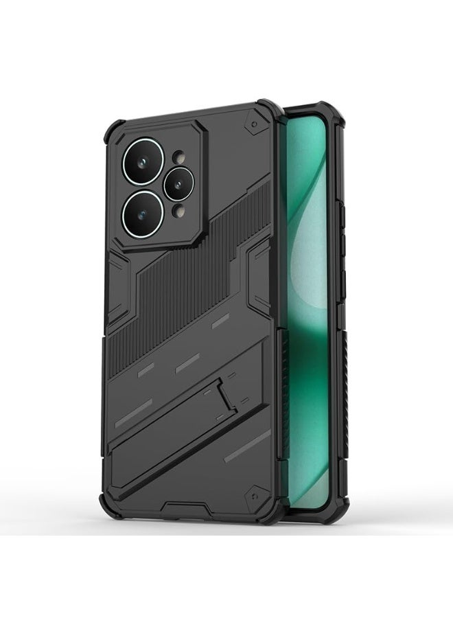 general Case Compatible with Realme 15 Pro 5G Case, 2 in 1 Armor Rugged Shockproof TPU Hybrid Hard PC Protective Cover Built-in Foldable Hidden Stand Kickstand Shell - Image 5