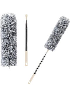 Generic Microfiber dustpan with extra long stainless steel handle 2.5m, extendable with bendable head for cleaning high ceiling fans, interior ceilings, cobwebs and vacuum dust, for wet or dry use  - Image 2