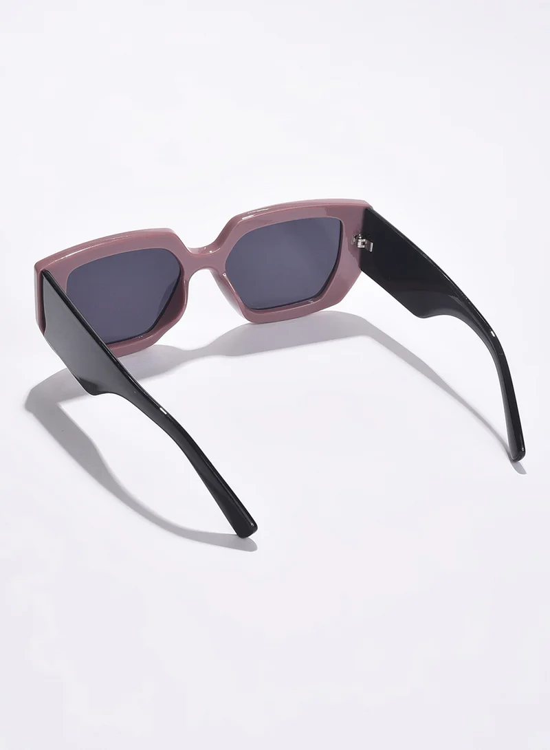 صوص هاوت نظارة شمسية Wayfarer بعدسات سوداء وإطار بني