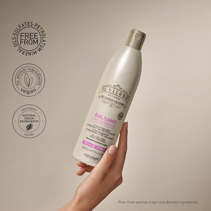 Il Salone Milano Professional Curl Conditioner - Dual Use Leave In Conditioner or Rinse Off - Heat Protection - Hydrates, Moisturizes, Softens - For All Curl Types (16.9 fl oz / 500ml) - Image 4