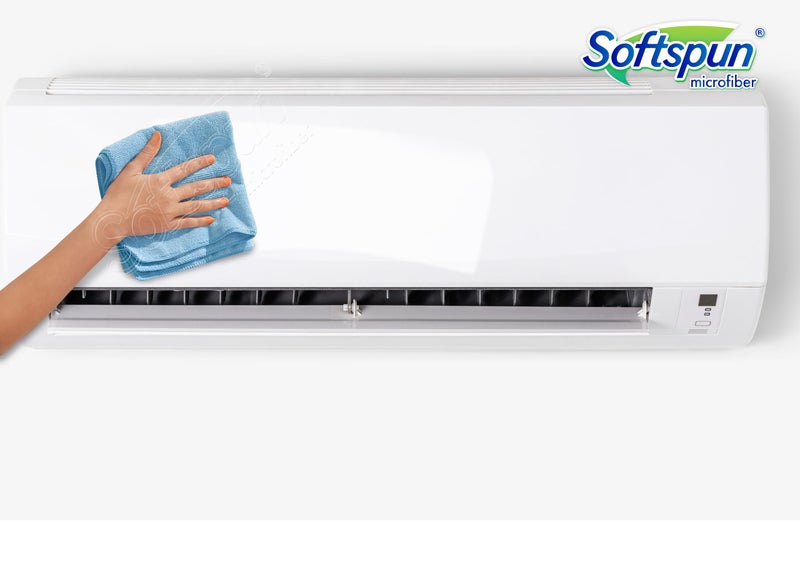 SOFTSPUN Microfiber Cleaning Cloths, 5pcs 30x30cms 340GSM Sky Blue! Highly Absorbent, Lint and Streak Free, Multi -Purpose Wash Cloth for Kitchen, Car, Window, Stainless Steel, Silverware. - Image 2