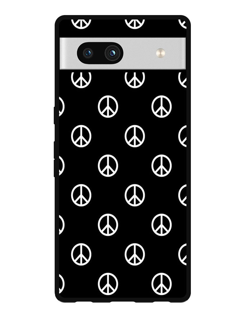 Theodor Protective Case Anti Scratch Shock Proof Bumper Cover For Google Pixel 7a Peace Logos - Image 1