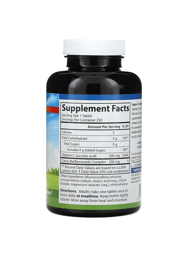 Carlson Labs Super C Complex, Bioflavonoids and C, 250 Tablets - Image 2