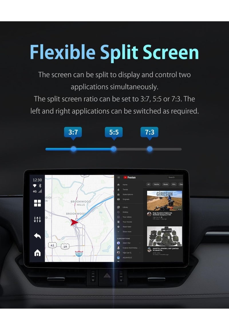 OTTOCAST Ai Box P3 2024 Android 12 CarPlay AI Box, Wireless CarPlay & Android Auto Adapter, 8GB+128GB, HDMI Output, GPS, Video Viewing YouTube, Netflix, Tiktok,