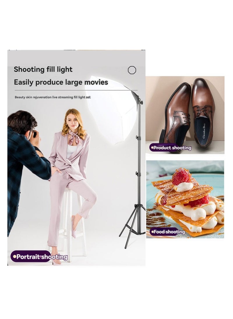 Kiboule - Photography Softbox Lighting Kit with 200W 3 Colors LED Bulb, Umbrellas Softbox and Carry Bag for Portrait Product Shooting - Image 1