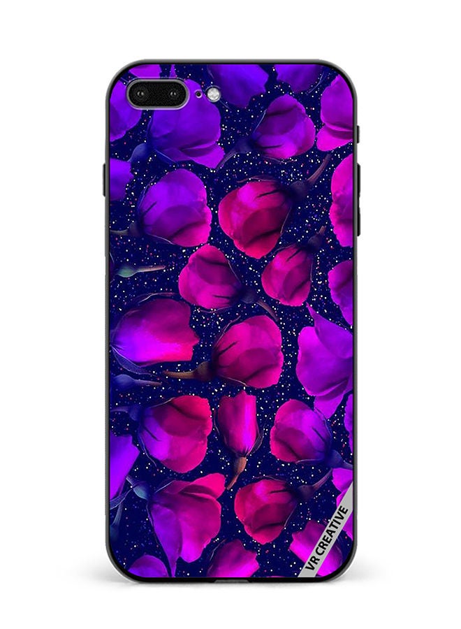 VR CREATIVE Protective Case Cover For Apple iPhone 7 Plus/8 Plus Purple Roses Flower Design Multicolour - Image 1
