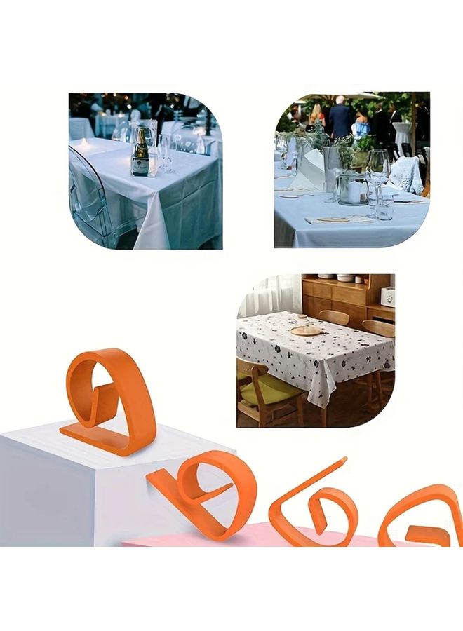 Orange Tablecloth Clips Heavy Duty Anti Slip Windproof Corner Weights - Image 4