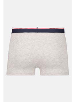 Sergio Tacchini Men 3 Pieces Brand Logo Boxer Briefs, Navy/Grey/Red  - Image 3