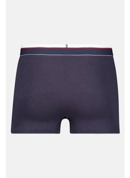 Sergio Tacchini Men 3 Pieces Brand Logo Boxer Briefs, Navy/Grey/Red  - Image 4