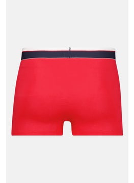 Sergio Tacchini Men 3 Pieces Brand Logo Boxer Briefs, Navy/Grey/Red  - Image 2