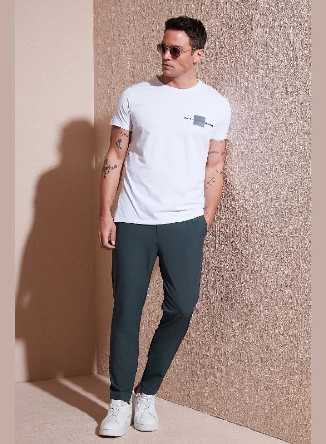 Buratti Stretch Regular Fit Normal Waist Straight Leg Jogger Pants Men's TROUSERS CF25617801