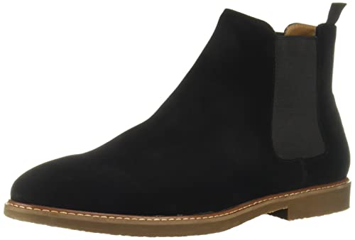 STEVE MADDEN حذاء تشيلسي عالي الخط من ستيف مادن للرجال، جلد سويدي أسود، 11.5 أمريكي - Image 3
