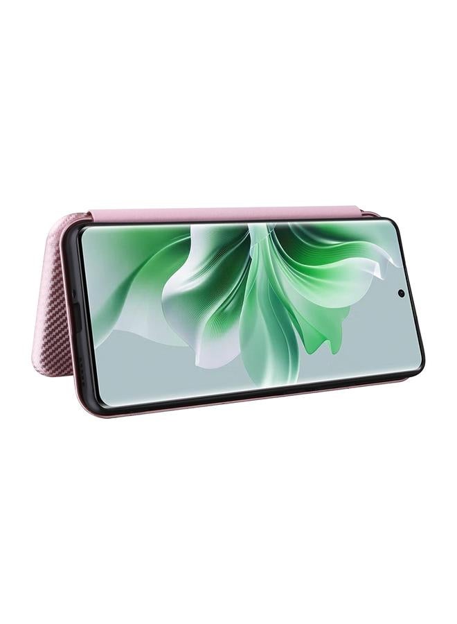 S-TOP Case For OPPO Reno11 Pro Global Carbon Fiber Texture Flip Leather Phone Case - Image 5