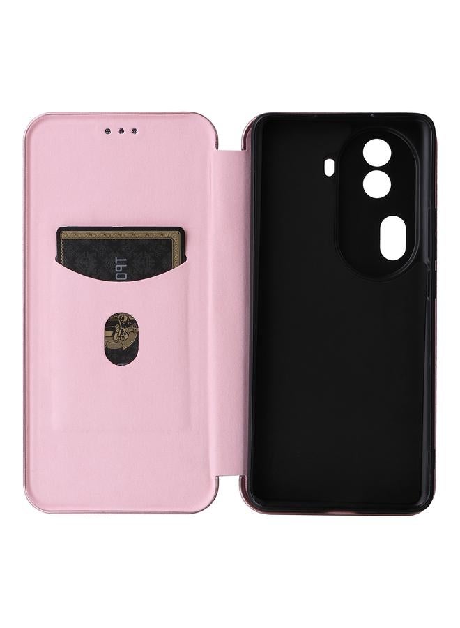 S-TOP Case For OPPO Reno11 Pro Global Carbon Fiber Texture Flip Leather Phone Case - Image 4
