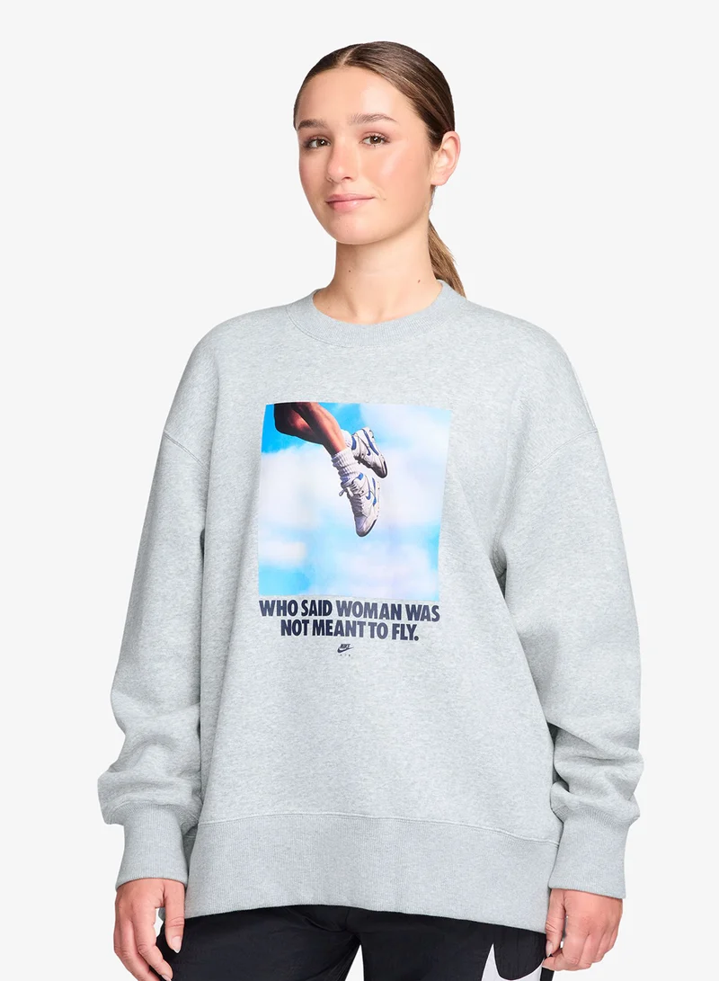 نايكي سويت شيرت فوتو فليس فينكس كبير الحجم