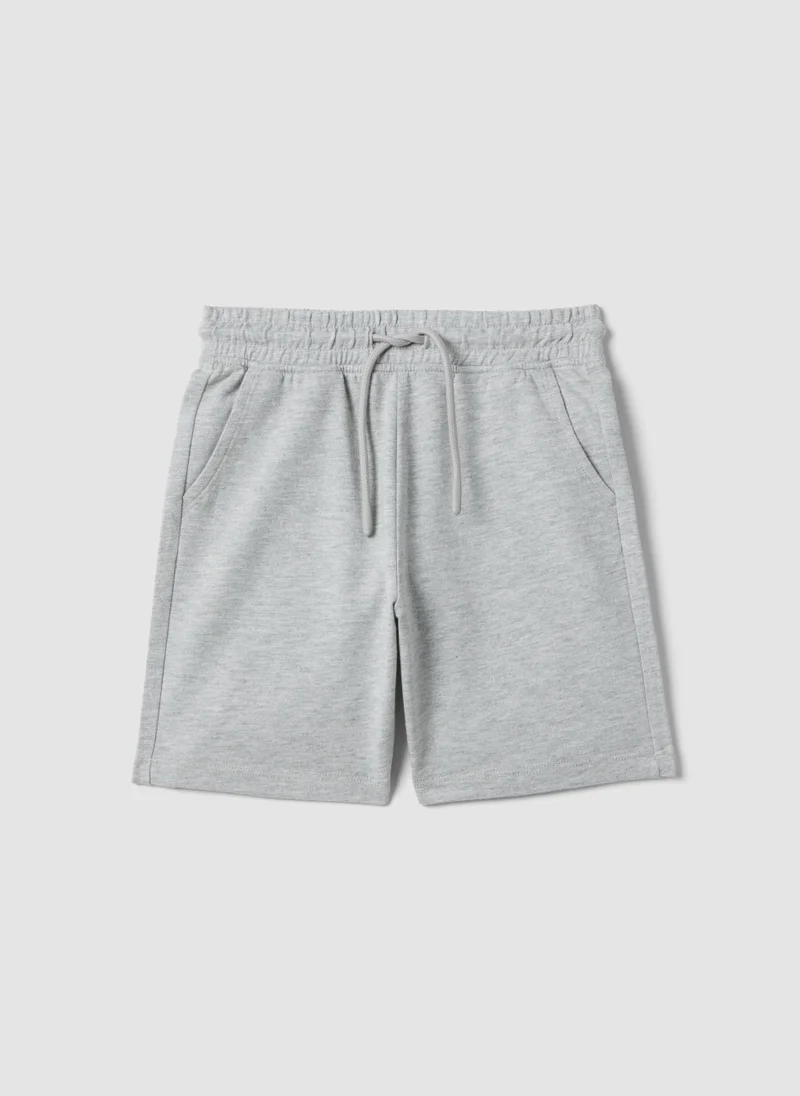او في اس OVS Grey Pure Cotton Kidsâ€™ Shorts, Regular Fit