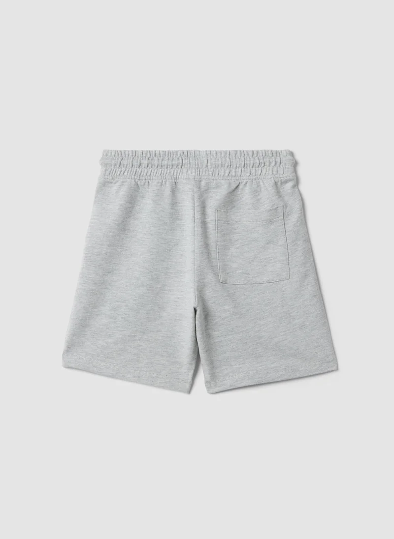او في اس OVS Grey Pure Cotton Kidsâ€™ Shorts, Regular Fit