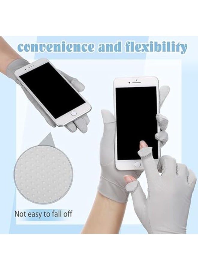 CLENEA 3 Pairs Summer Sun Gloves for Women,UV Protection Driving Gloves, Full Finger Touchscreen Outdoor Gloves - Image 3