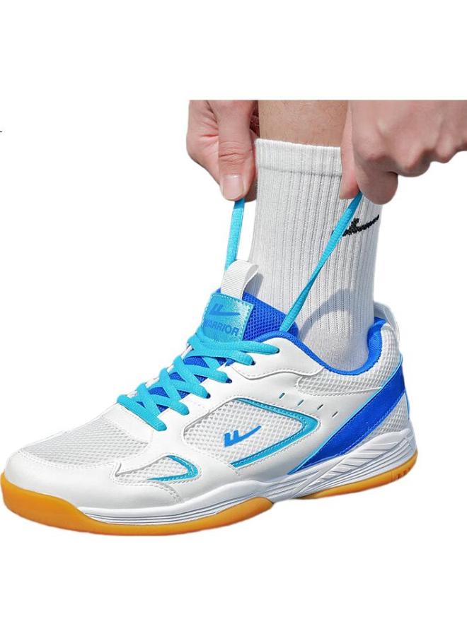 Warrior Men'S Badminton Shoes Featherlight Wear-Resistant Casual Sports Shoes Breathable Training Shoes Wxy(Za)-4554 Navy Blue 43 - Image 2