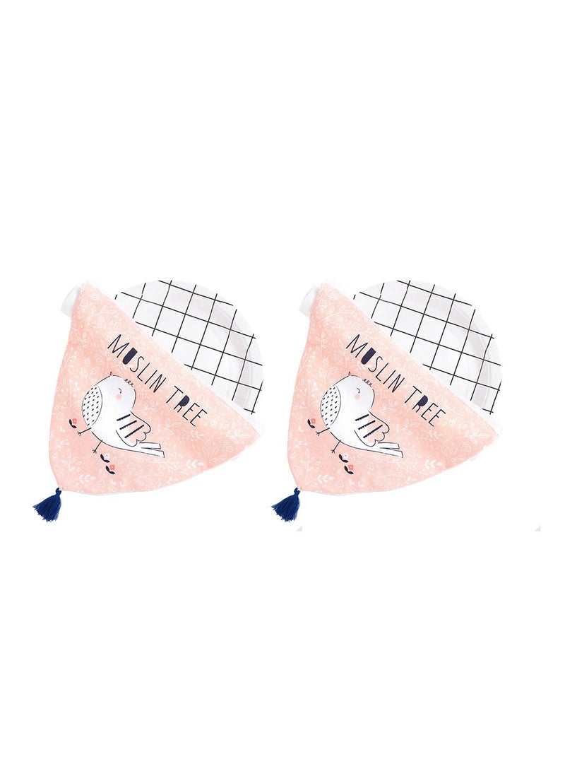 Muslin Tree 2-Piece Baby Four-Layer Sweat-Absorbent Cotton Towel  - Image 1