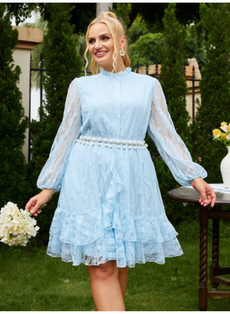 SIMPLEE Oversized women's dress suitable for curvy women's flowing skirt