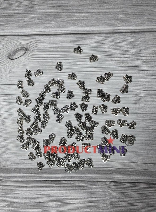 PRODUCTMINE مجموعة PRODUCTMINE® من 100 قطعة من خرز التعليق الفضي العتيق، خرز فاصل صغير، خرز تعليق، خرز أنبوبي، موصلات، تعليقات بفتحة لصنع المجوهرات بنفسك - Image 3