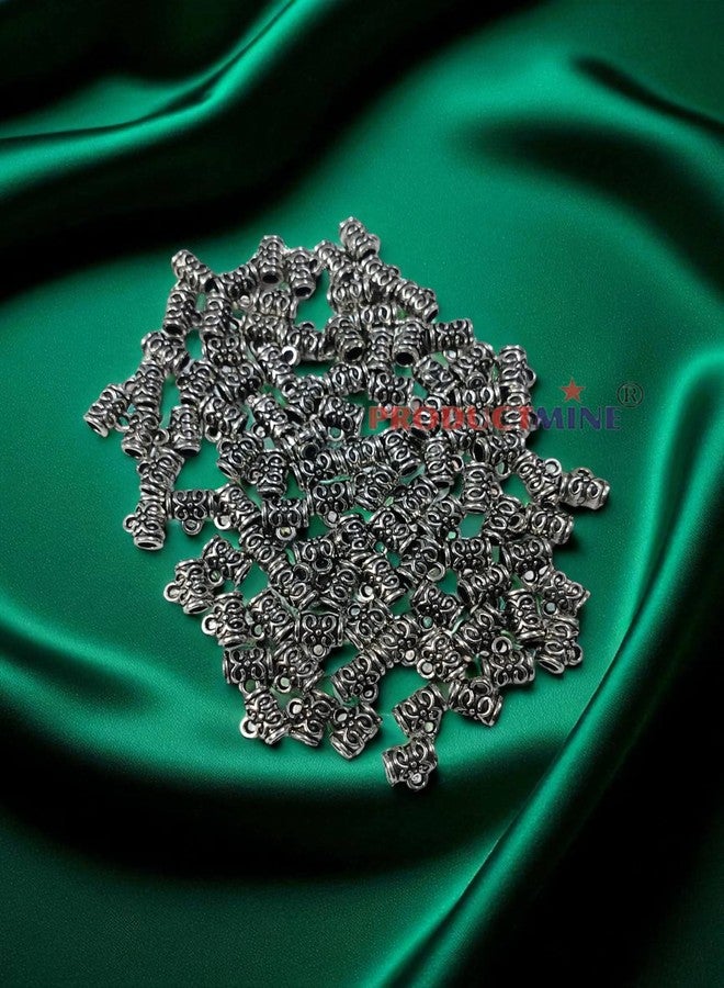 PRODUCTMINE مجموعة PRODUCTMINE® من 100 قطعة من خرز التعليق الفضي العتيق، خرز فاصل صغير، خرز تعليق، خرز أنبوبي، موصلات، تعليقات بفتحة لصنع المجوهرات بنفسك - Image 5